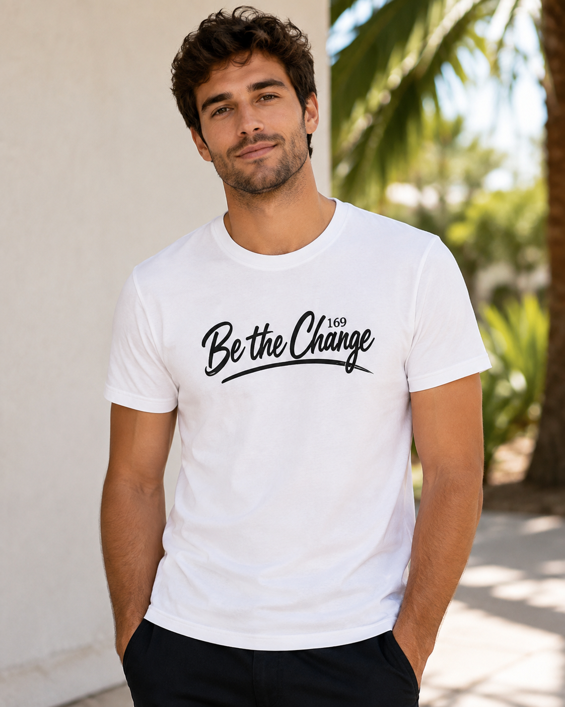 Be the Change T-Shirt - Inspirational Script Motivation Tee