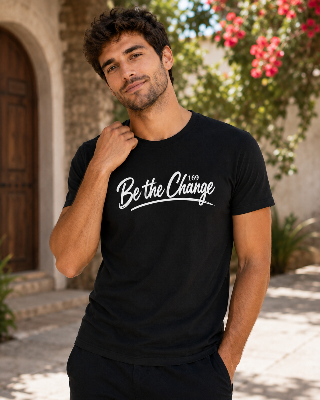 Be The Change Tee — Inspirational Motivational Graphic T‑Shirt