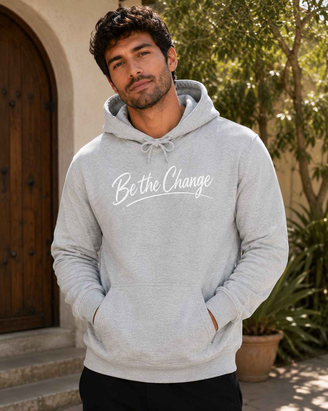 Be the Change Hoodie - Inspirational College Pullover