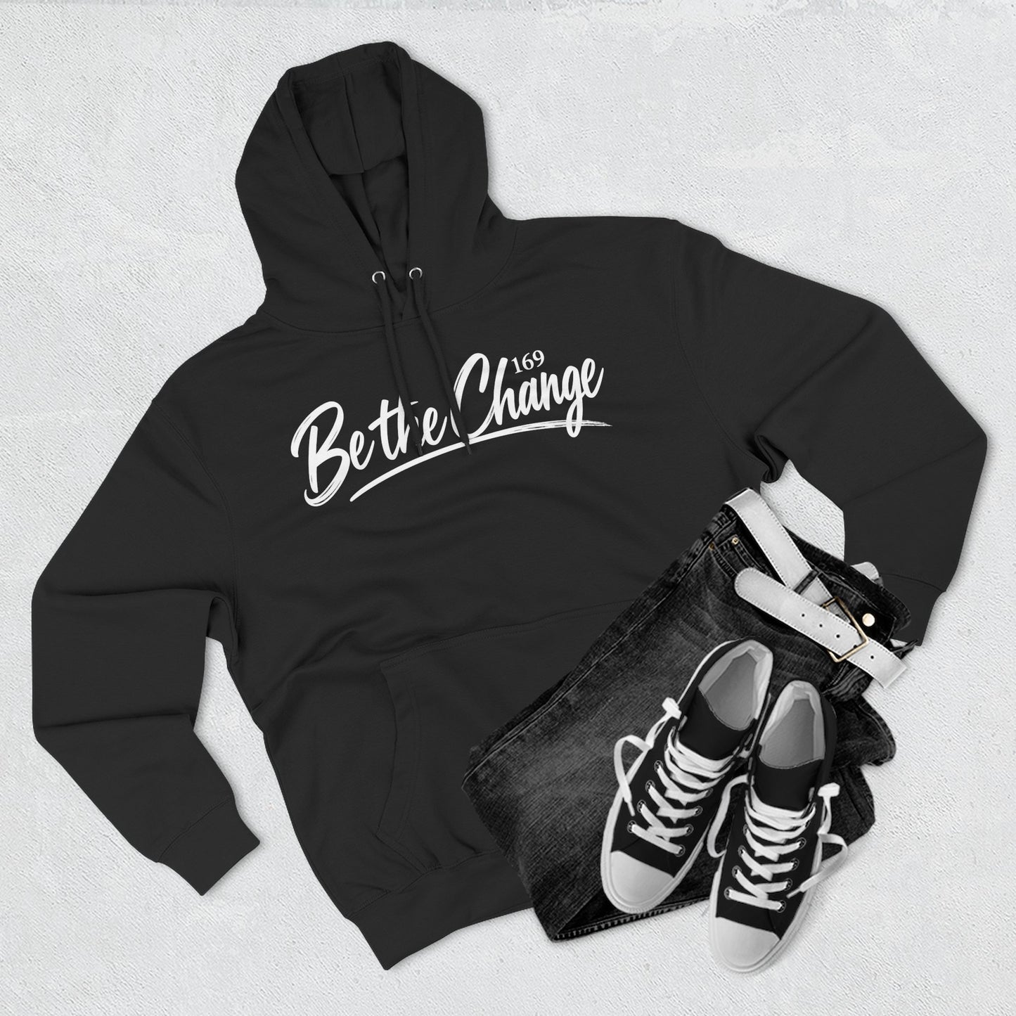 Be the Change Hoodie — Inspirational Script Pullover